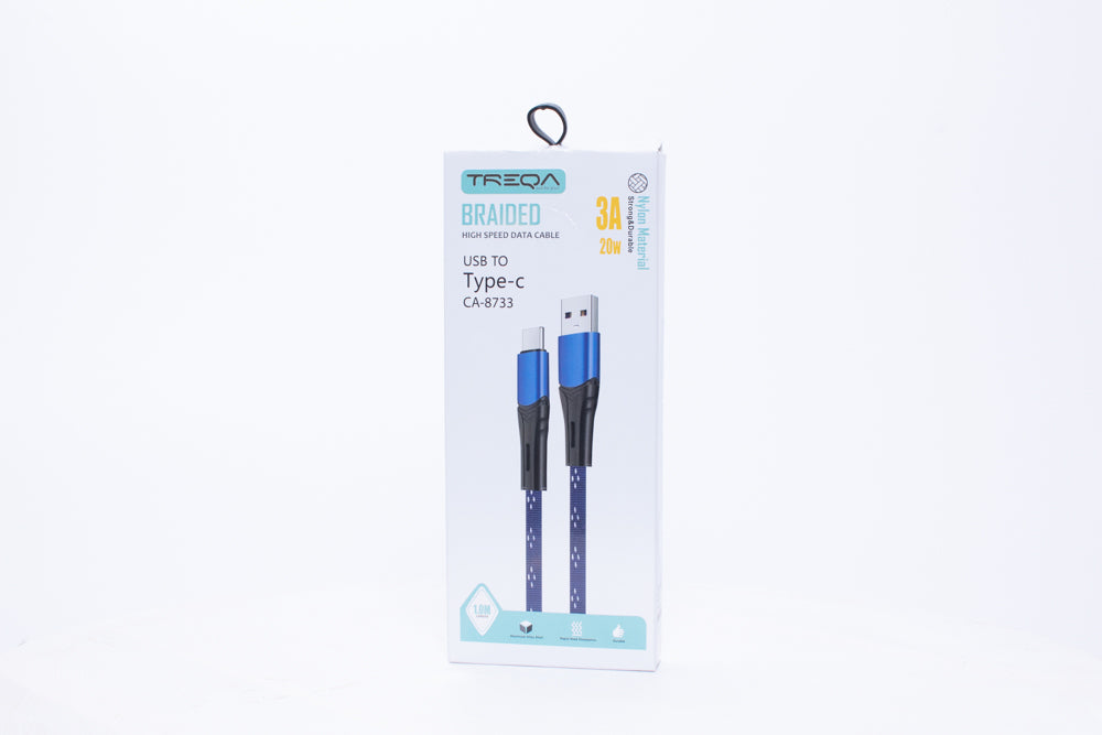 Durable Woven Braid Fast Charging Cable 1M