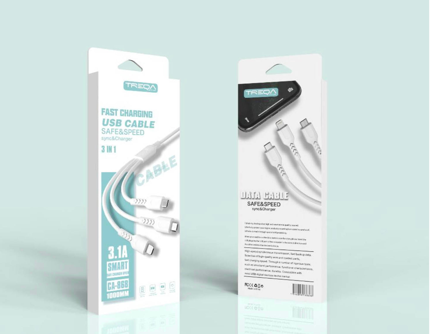 3 in 1 Universal Phone Charging Cable