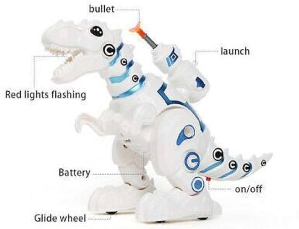 Battle Dinosaur with Launch Bullets, Sound, Light and Walking Dino