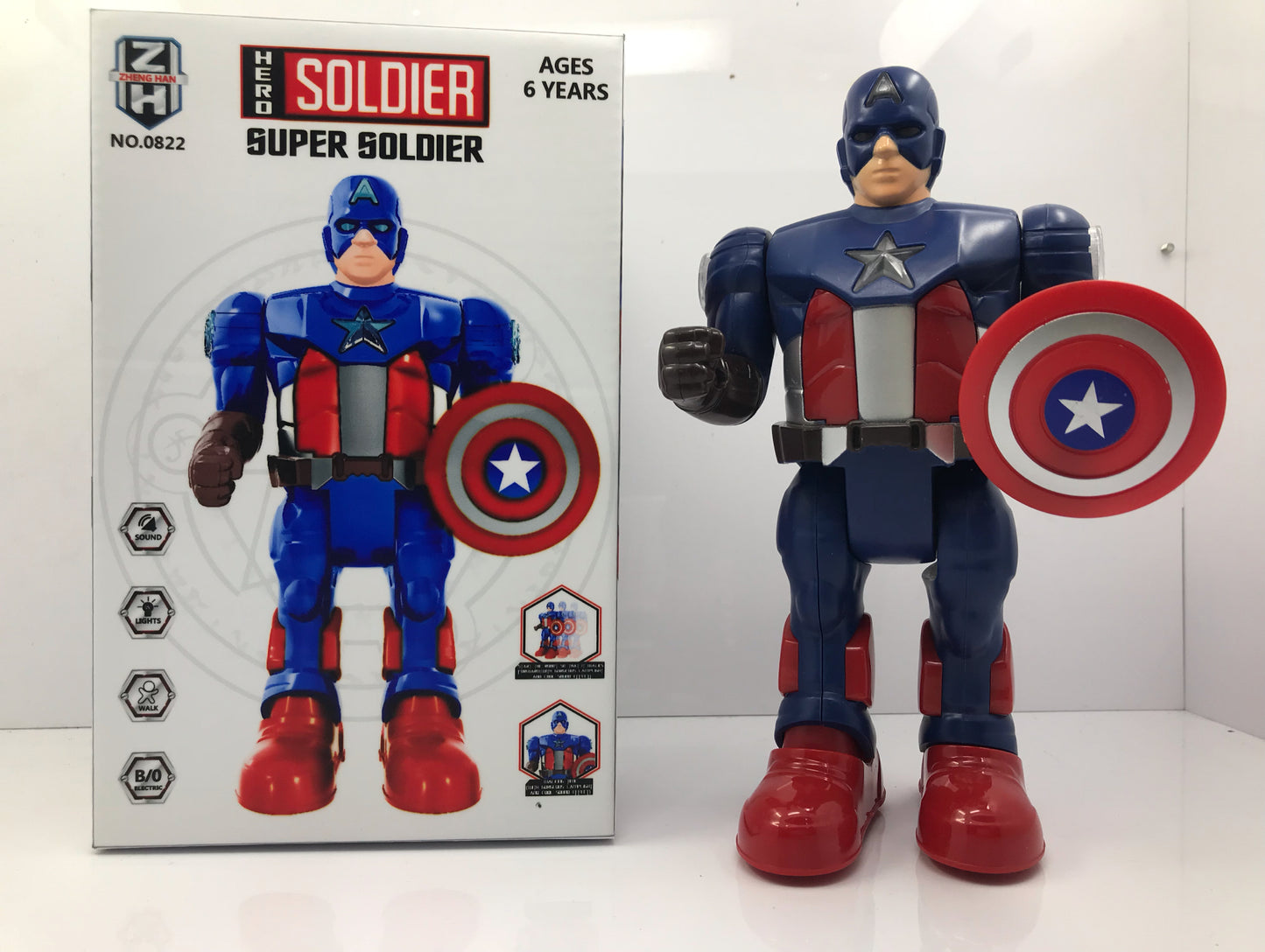 Robot Captain America Action Figure With Light And Sound