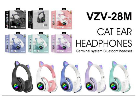 Wireless Headphone with LED Cat Ear