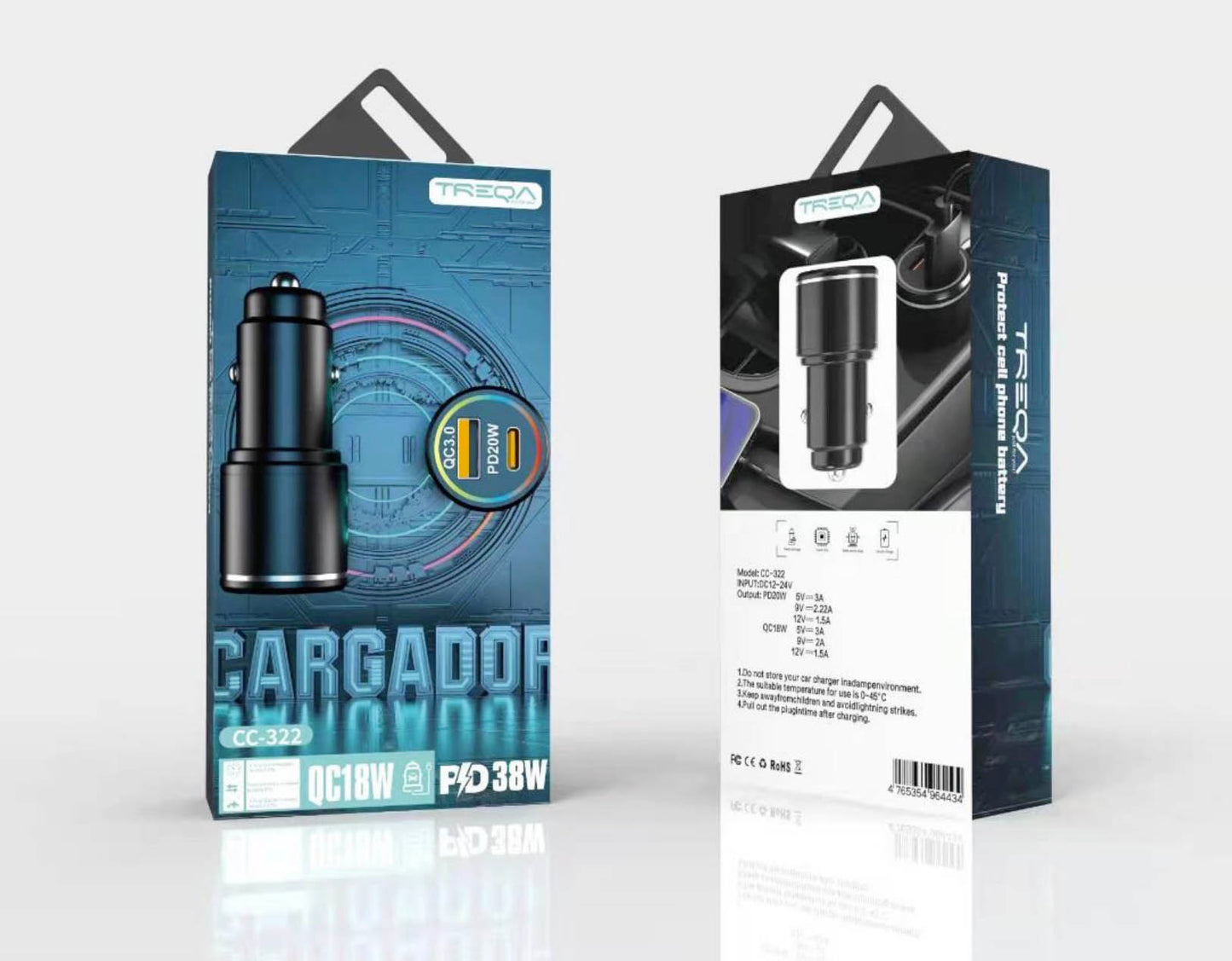 Dual Port (PD20W + QC3.0) Car Charger