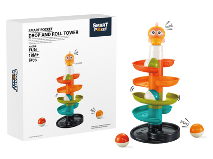 Drop and Roll Tower Puzzel Fun