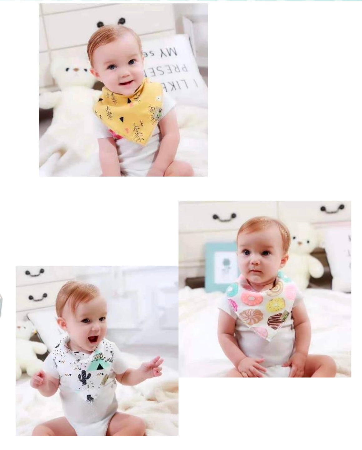 Happy Baby® Bandana Dribble Bibs 4pack