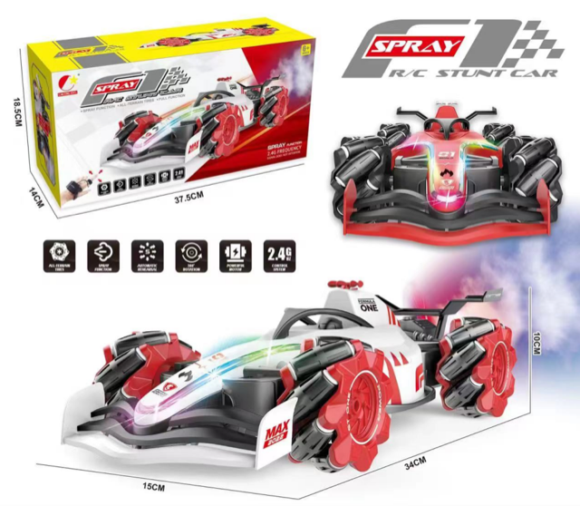 Stunt Spray F1 Formula Car with Sensor Watch Remote Control