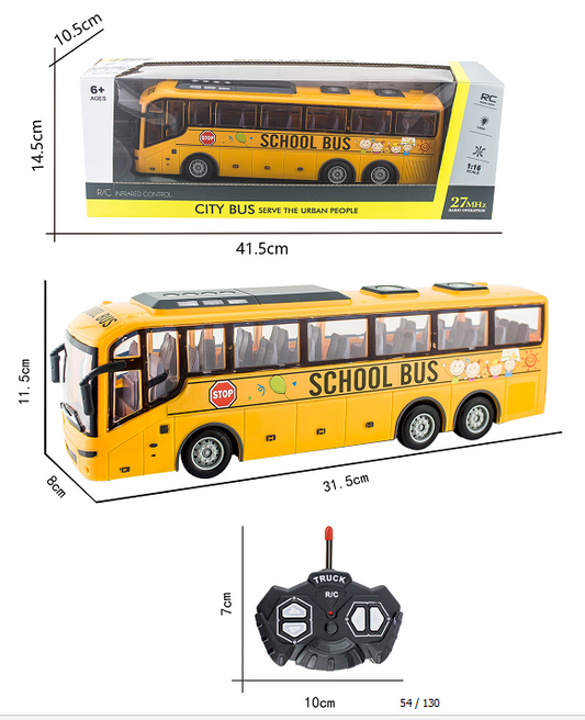 Remote Control Bus with Light 1:30 Scale