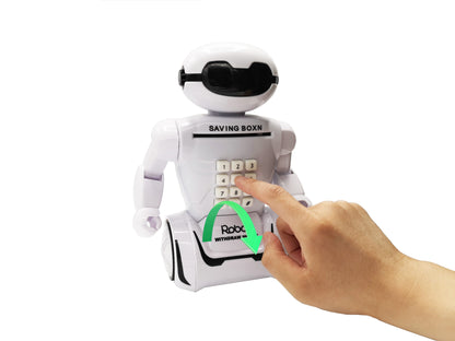 Robot Piggy Bank with Desk Lamp