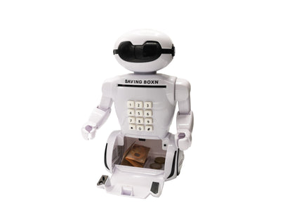 Robot Piggy Bank with Desk Lamp