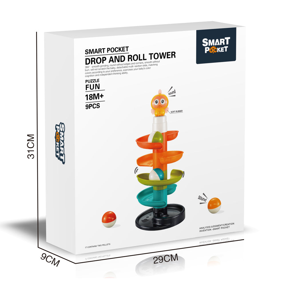 Drop and Roll Tower Puzzel Fun