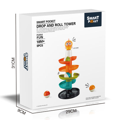 Drop and Roll Tower Puzzel Fun