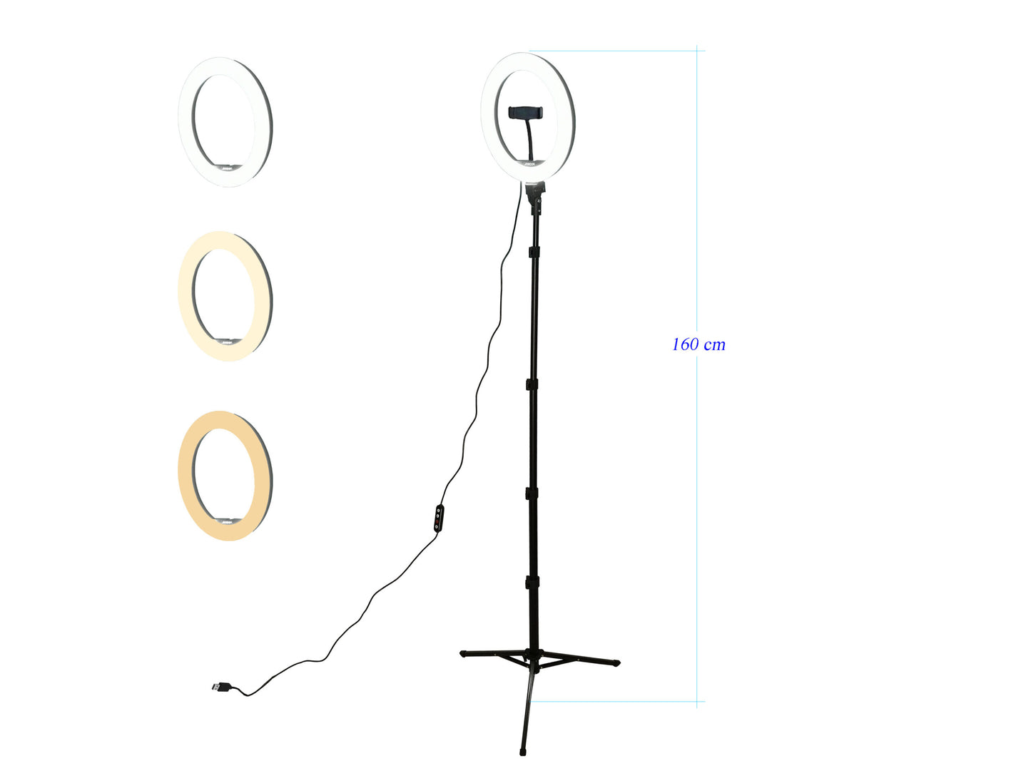 10" Selfie LED Ring Light with Extendable Tripod Stand
