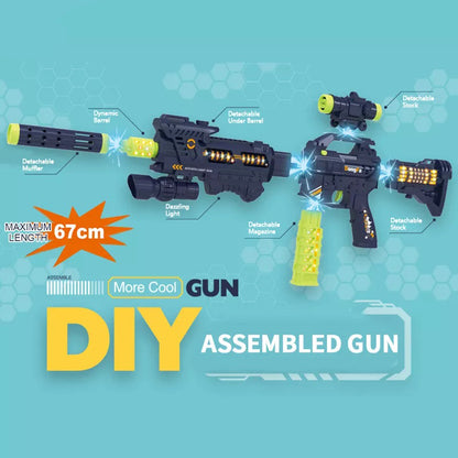 Electric DIY Assembled Toy Gun Set With Cool Gunfight Sound Effects