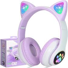 Wireless Headphone with LED Cat Ear