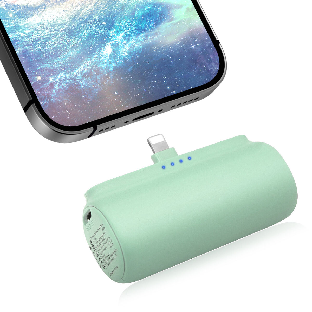 Power Bank 3300mAh Portable Compact built in Lightning Connector Docking